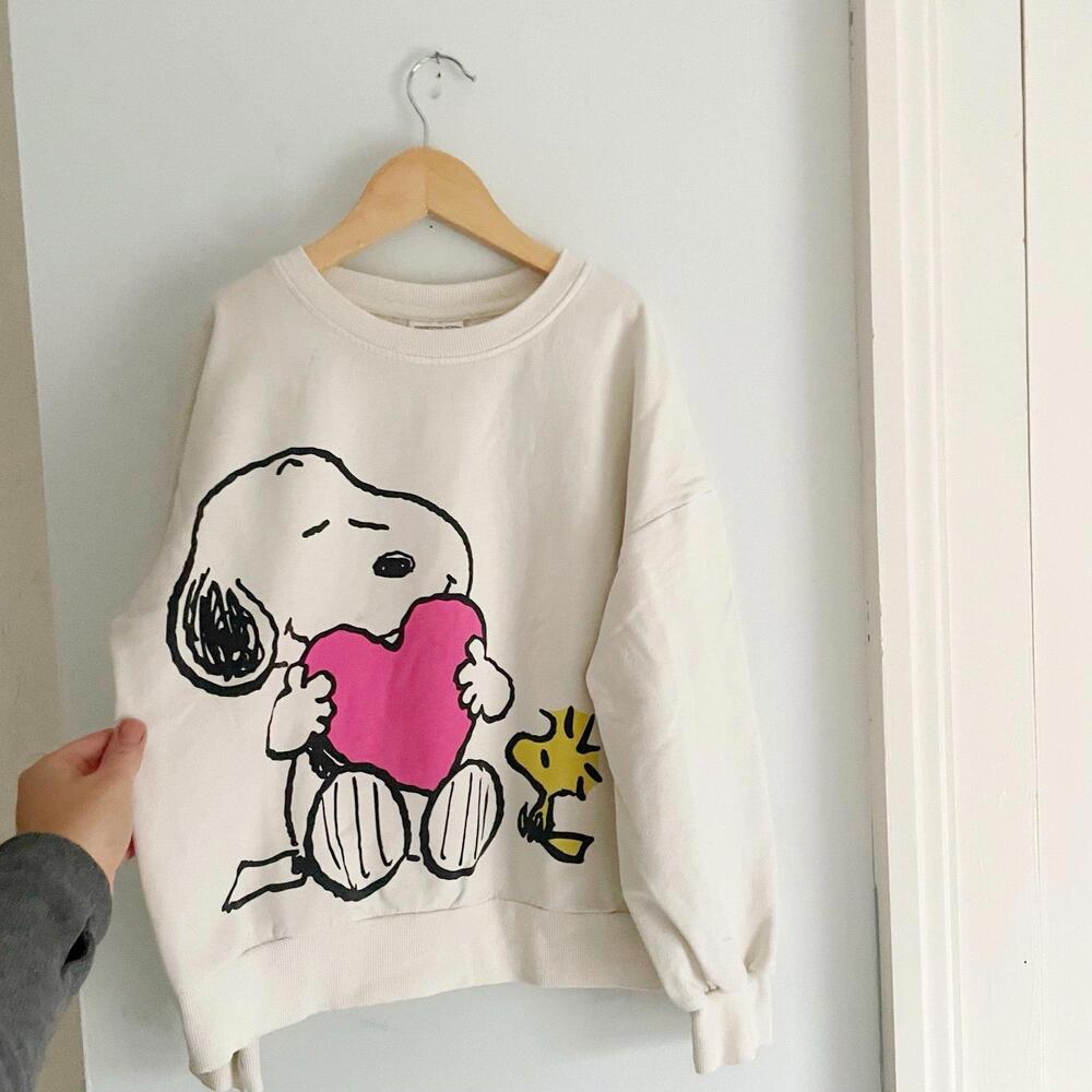 Peanuts Valentines Day Snoopy and Woodstock Crewneck
